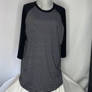 Black & White Striped Randy Tunic, 3Xl